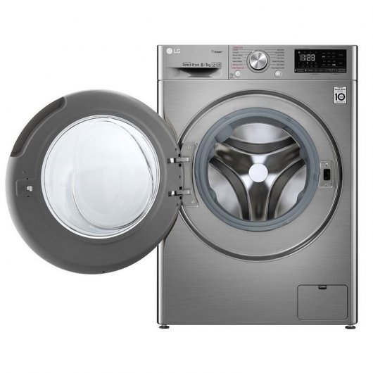 LG F4DN408S2T Lavasecadora de Carga Frontal 8Kg/5Kg A Acero Inoxidable
