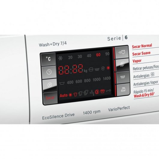 Bosch Serie 6 WVH28471EP Lavasecadora de Carga Frontal 7Kg/4Kg A Blanca