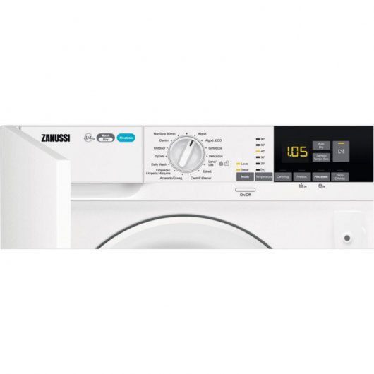 Zanussi ZWT816PCWA Lavasecadora Integrable de Carga Frontal 8Kg/4Kg E