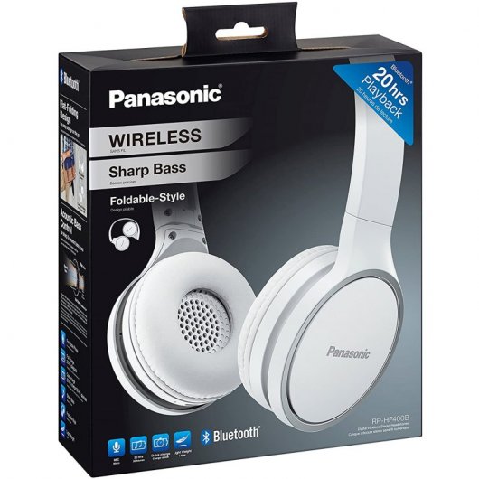 Panasonic RP-HF400B Auriculares Bluetooth Blancos