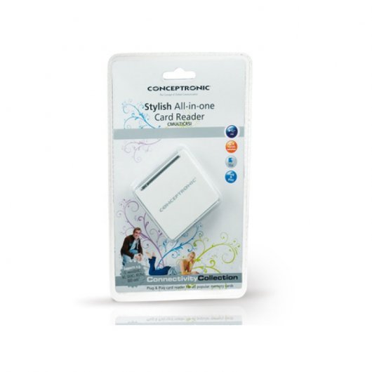 Conceptronic Multilector de Tarjetas USB Plata