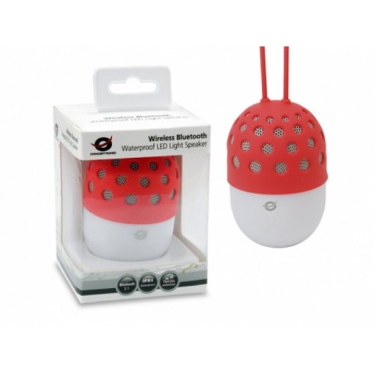 Conceptronic Altavoz Bluetooth Impermeable Rojo
