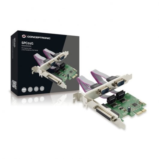 Conceptronic Placa PCI Express 1x Porta Paralela + 2x Portas Série