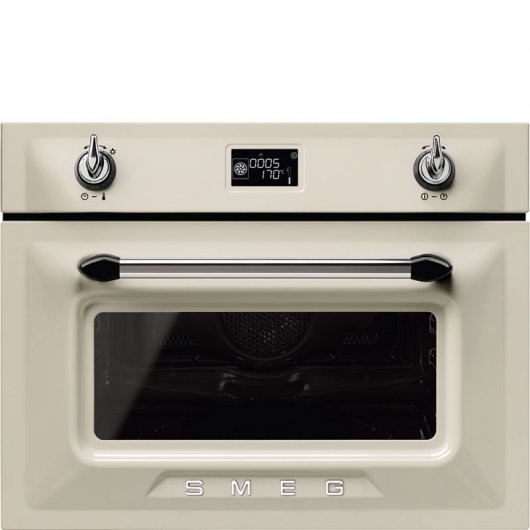 Smeg Victoria SF4920MCP Horno Microondas Compacto 40L Crema