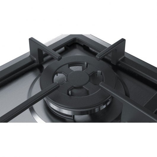 Bosch PGH6B5B90 Placa de Gas 4 Zonas 60cm Acero Inoxidable