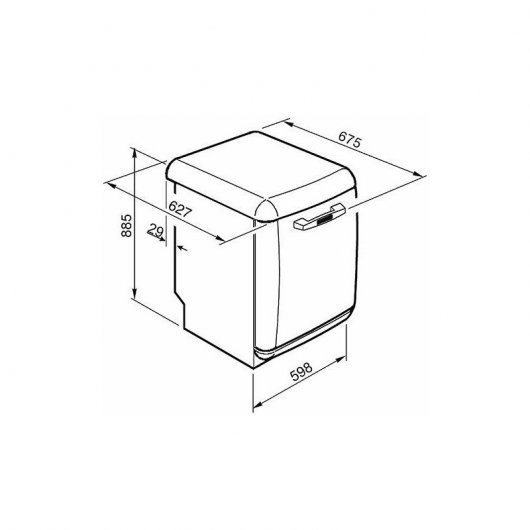 Smeg LVFABPB Lavavajillas Capacidad 13 Cubiertos A+++ Azul