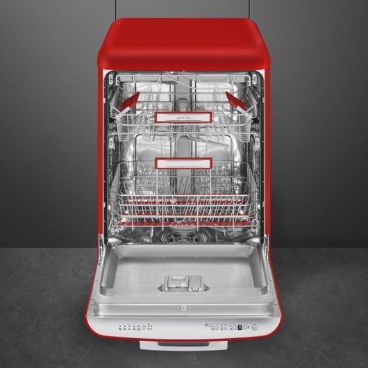 Smeg LVFABRD Lavavajillas Capacidad 13 Cubiertos A+++ Rojo