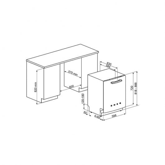 Smeg ST2FABRD Lavavajillas Integrable Capacidad 13 Cubiertos A+++