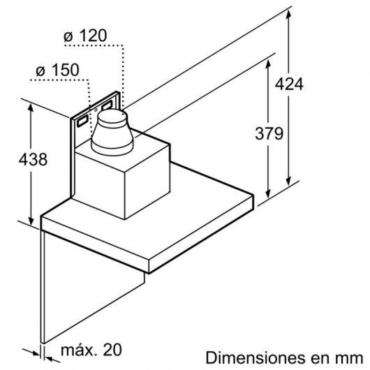 Siemens iQ500 LC97BHP50 Campana Decorativa 90cm Acero Inoxidable