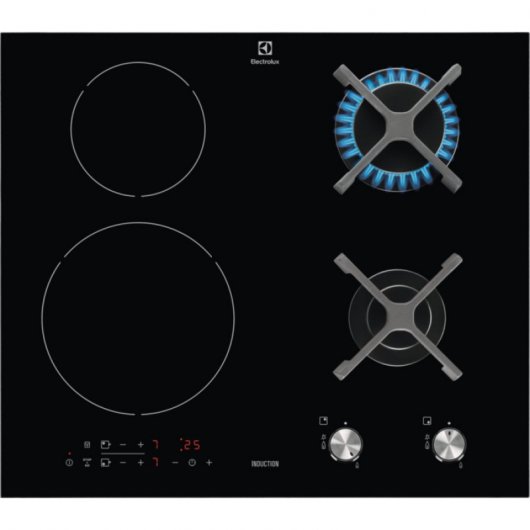 Electrolux EGD6576NOK Placa de Inducción Mixta 4 Zonas 60cm Negra