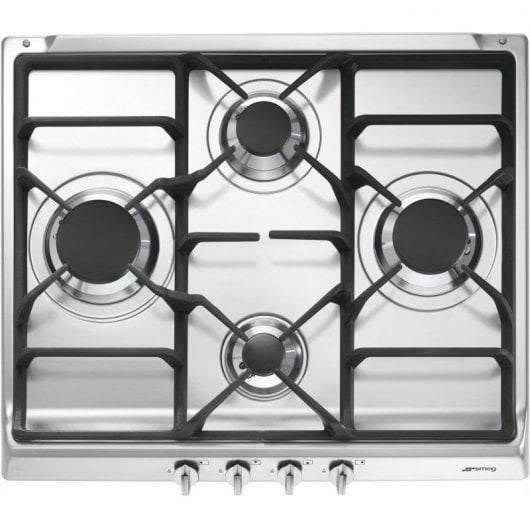 Smeg S60GHS Placa de Gas 4 Zonas 60cm Inox
