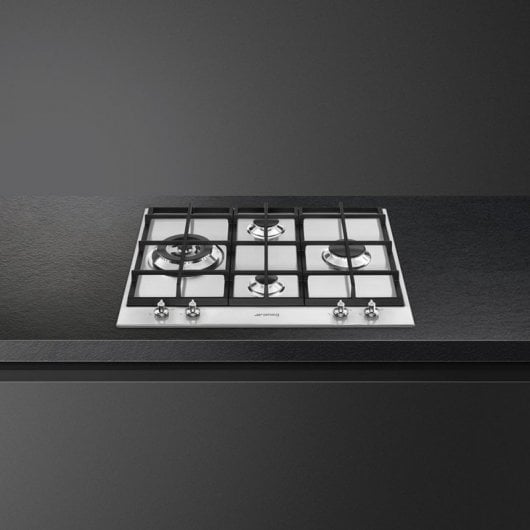 Smeg PX164L Placa de Gas 4 Zonas 60cm Inox