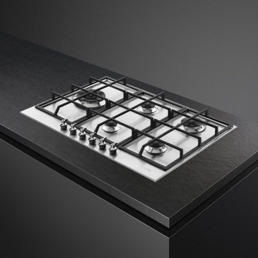 Smeg PX375L Placa de Gas 5 Zonas 75cm Inox