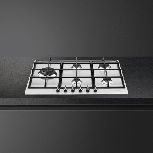Smeg PX375L Placa de Gas 5 Zonas 75cm Inox