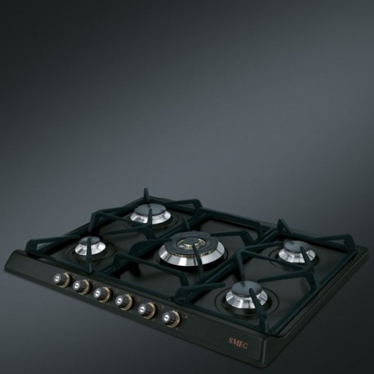 Plaque de cuisson à gaz Smeg SR775AO 5 zones 70 cm Anthracite