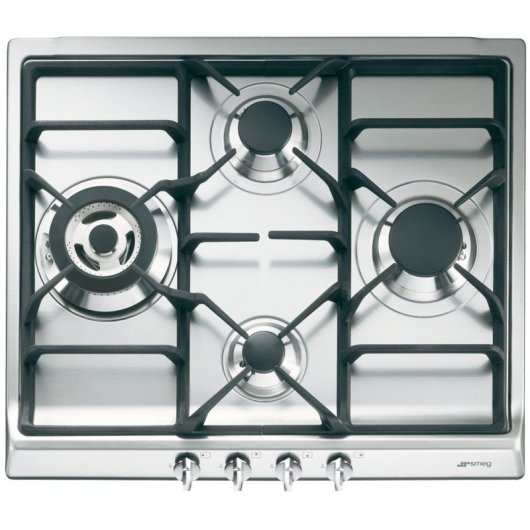Smeg SR60GHS Placa de Gas 4 Zonas 60cm Inox