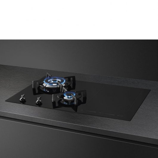 Smeg PM3721WLD Placa Mixta 2 Zonas de Gas + 2 Zonas Inducción 75cm Negro