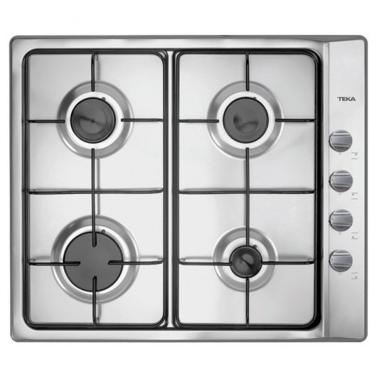 Teka E/60.3 4G AL Placa de Gas Natural 4 Zonas Acero Inoxidable