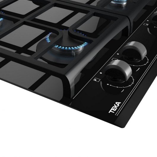 Teka GZC 64300 Placa de Gas Natural 4 Zonas Cristal Negro