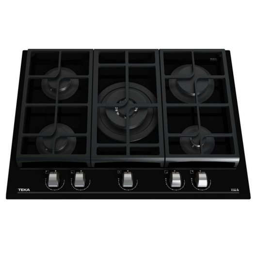 Teka GZC 75330 Placa de Gas Butano 4 Zonas 70cm Cristal Negro