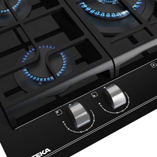 Teka GZC 75330 Placa de Gas Butano 4 Zonas 70cm Cristal Negro