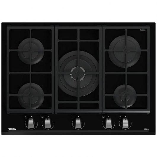 Teka GZC 75330 Placa de Gas Butano 4 Zonas 70cm Cristal Negro