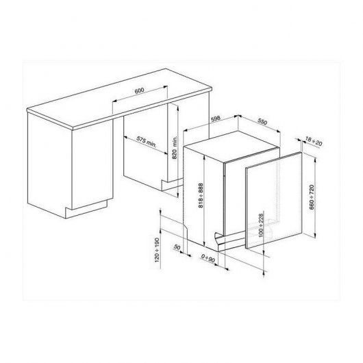 Smeg STE521 Lavavajillas Integrable Capacidad 12 Cubiertos A+