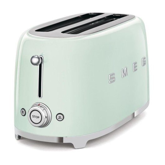Vintage broodrooster Smeg TSF02PGEU 2 lange sleuven 1500 W 6 bruiningsstanden Watergroen
