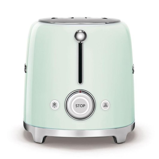 Vintage broodrooster Smeg TSF02PGEU 2 lange sleuven 1500 W 6 bruiningsstanden Watergroen