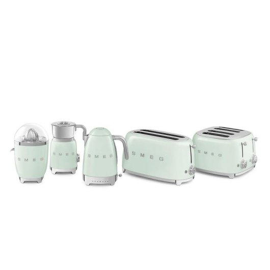 Vintage broodrooster Smeg TSF02PGEU 2 lange sleuven 1500 W 6 bruiningsstanden Watergroen