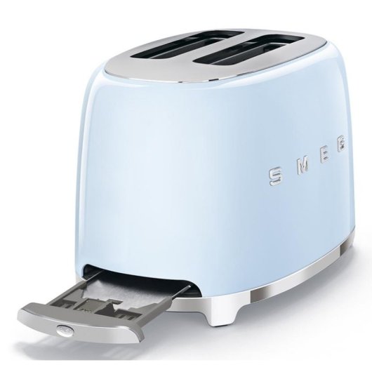 Tostapane vintage Smeg TSF01PBEU 2 fessure 950 W 6 livelli Riscaldamento Scongelamento Blu