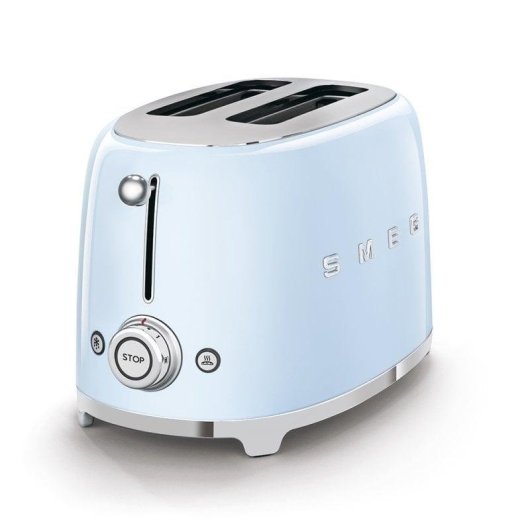 Tostapane vintage Smeg TSF01PBEU 2 fessure 950 W 6 livelli Riscaldamento Scongelamento Blu