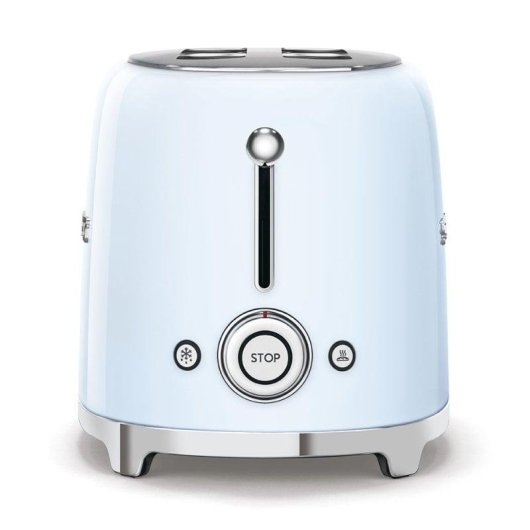 Tostapane vintage Smeg TSF01PBEU 2 fessure 950 W 6 livelli Riscaldamento Scongelamento Blu