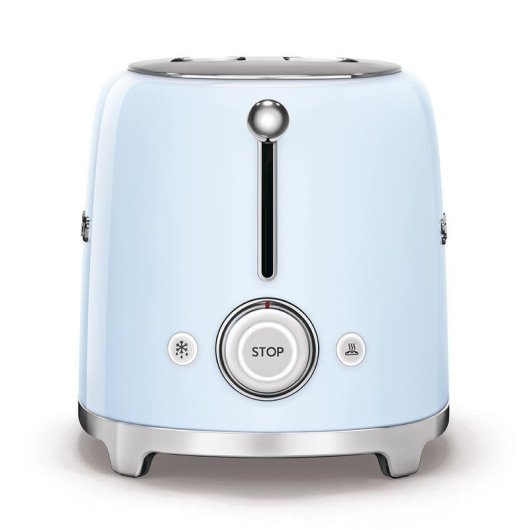 Tostapane vintage Smeg TSF01PBEU 2 fessure 950 W 6 livelli Riscaldamento Scongelamento Blu
