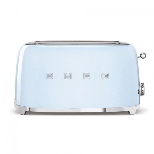 Vintage broodrooster Smeg TSF02PBEU 4 sneetjes, 2 lange sleuven, 1500 W, 6 bruiningsstanden, blauw