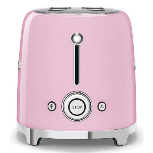 Vintage broodrooster Smeg TSF01PKEU 2 Sleuven 950W 6 Bruiningsstanden Roze
