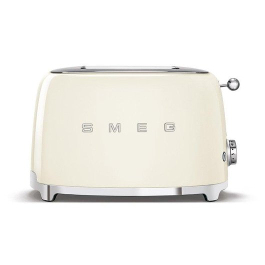 Grille-pain vintage Smeg TSF01CREU 2 fentes 950 W 6 niveaux Décongélation Réchauffage Crème
