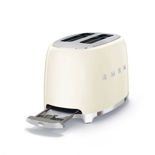 Smeg TSF01CREU Tostadora 2 Rebanadas 950W Crema