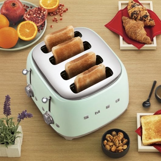 Smeg TSF03PGEU Torradeira 4 Torradas 2000W Verde