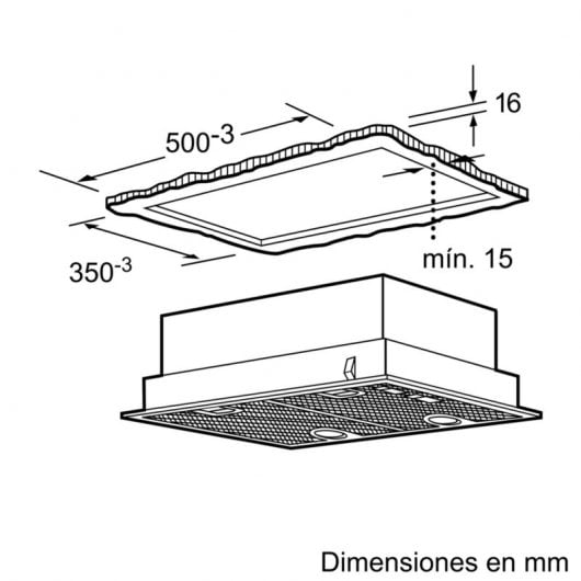 Bosch Serie 4 DHL555BL Módulo de Integración 53cm C Plateado