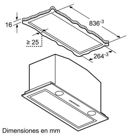 Siemens iQ700 LB89585M Campana Integrable 86cm A++ Cristal Blanco