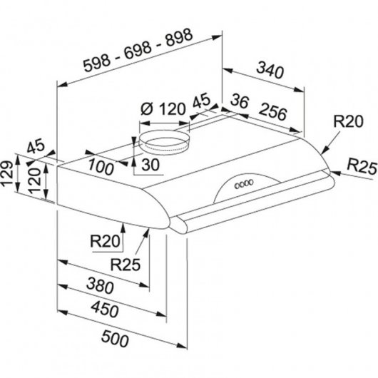 Mepamsa Mito Jet 70 Campana Decorativa 70cm Inox