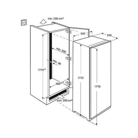 AEG ABE81816NS Congelador Vertical Integrable A+ Blanco