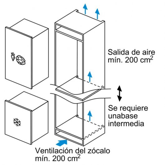 Siemens iQ500 GI21VAF30 Congelador Integrable Vertical 97L A++ Blanco