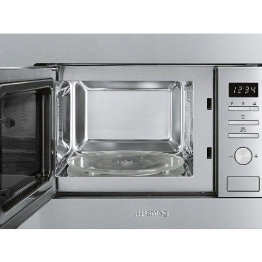 Smeg FMI020X Microondas Integrable con Grill 21L 800W Inox