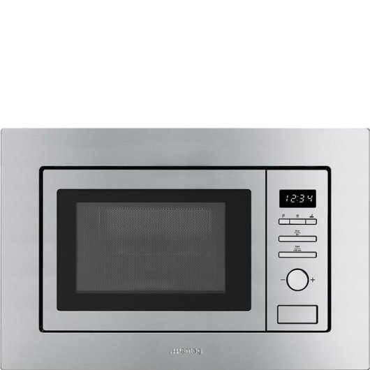 Smeg FMI020X Microondas Integrable con Grill 21L 800W Inox