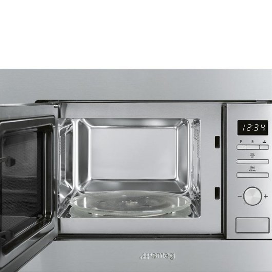 Smeg FMI020X Microondas Integrable con Grill 21L 800W Inox