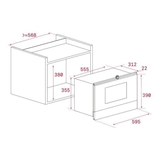 Mikrowelle Teka ML 8220 BIS 22L 2500W mit Grill Keramikboden Schwarz