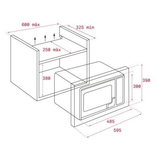 Teka MB 620 BI Micro-ondas Encastrável 20L 700W Branco/Preto