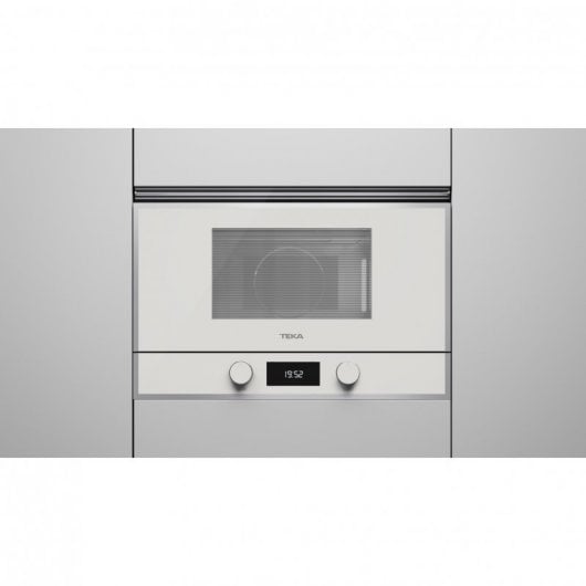 Teka ML 822 BIS L Einbau-Mikrowelle mit Grill, 22 l, 850 W, Weißglas/Edelstahl